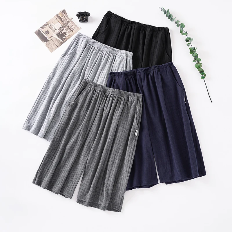 silk pj set [ 2$ Coupon Free ] Boy Male Casual Plaid Pants Shorts L-5XL Pajamas Slant Pocket Sleepwear Pyjamas Elastic Waist Man's Nightwear jockey pajama pants