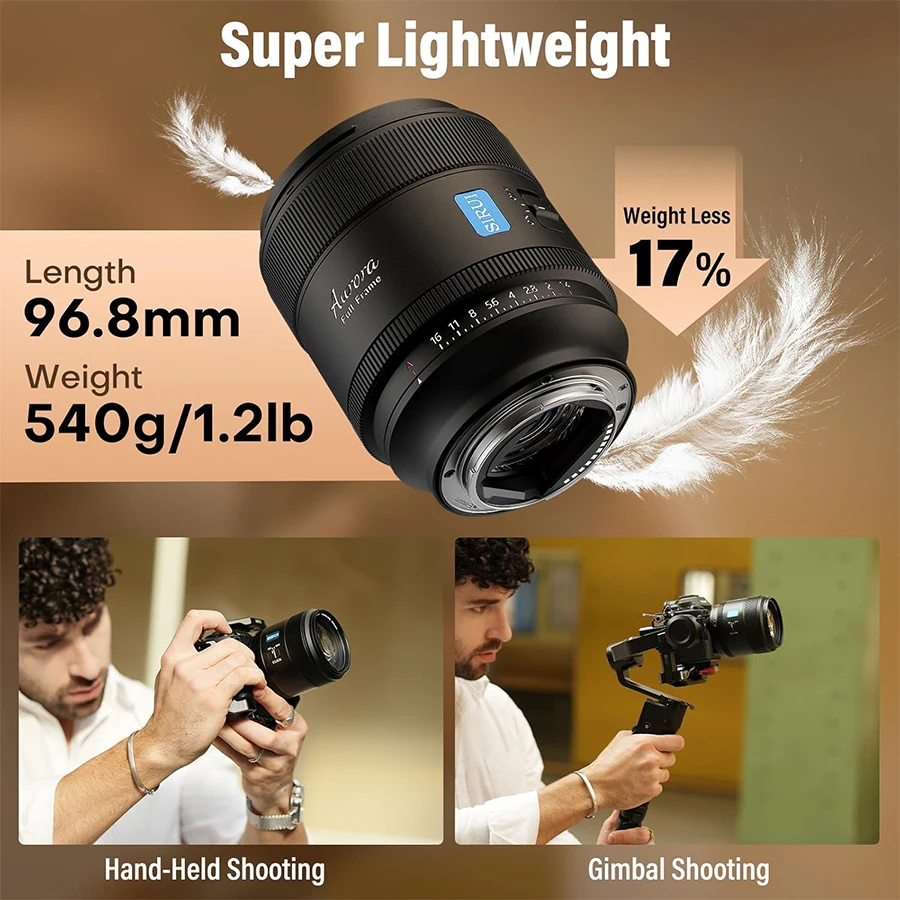 시루이 오로라 85mm F1.4 풀프레임 자동 초점 렌즈, E 마운트 카메라 FX3, FX6, A7, A9 시리즈용 망원 단렌즈