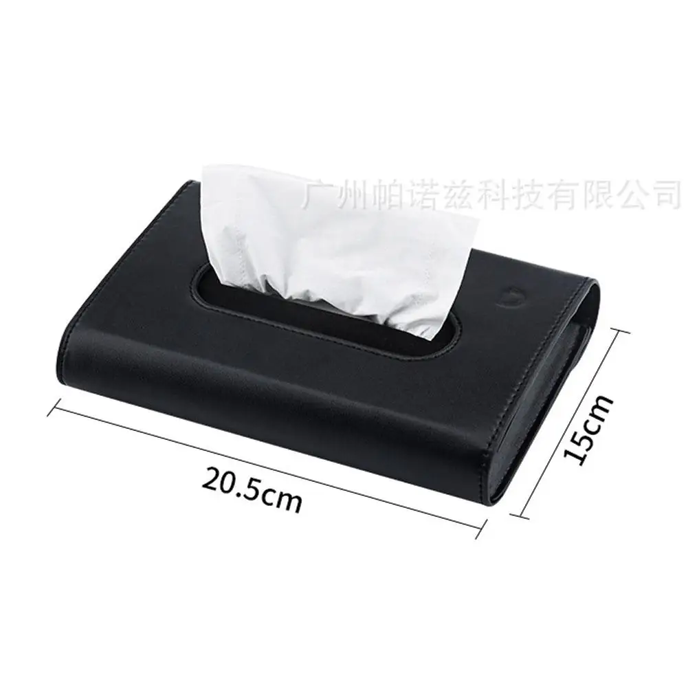 Car Tissue Box Leather Auto Paper Towel Holder Hanging Car Tissue