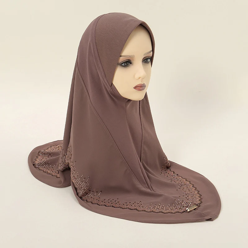 Muslim Women Instant Hijab Prayer Full Cover Chemo Cap One Piece Amira Scarf Shawls Veil Islamic Ramadan Khimar Turban Headwrap