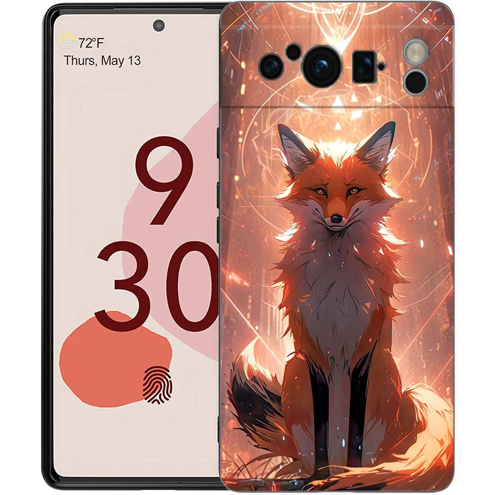Enhanced Fox Design Shockproof Silicone Phone Case Cover