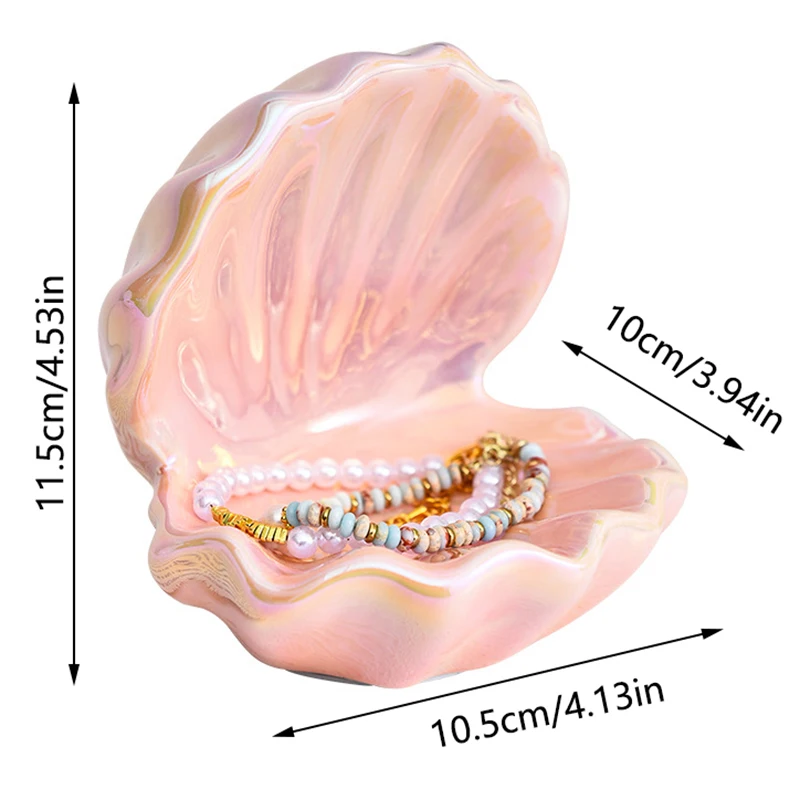 Seashell Jewelry Tray Key Holder Ring Dish Necklace Storage Display ganizer Shell Bowl Trinket Box wedding Seashell gift Boxes