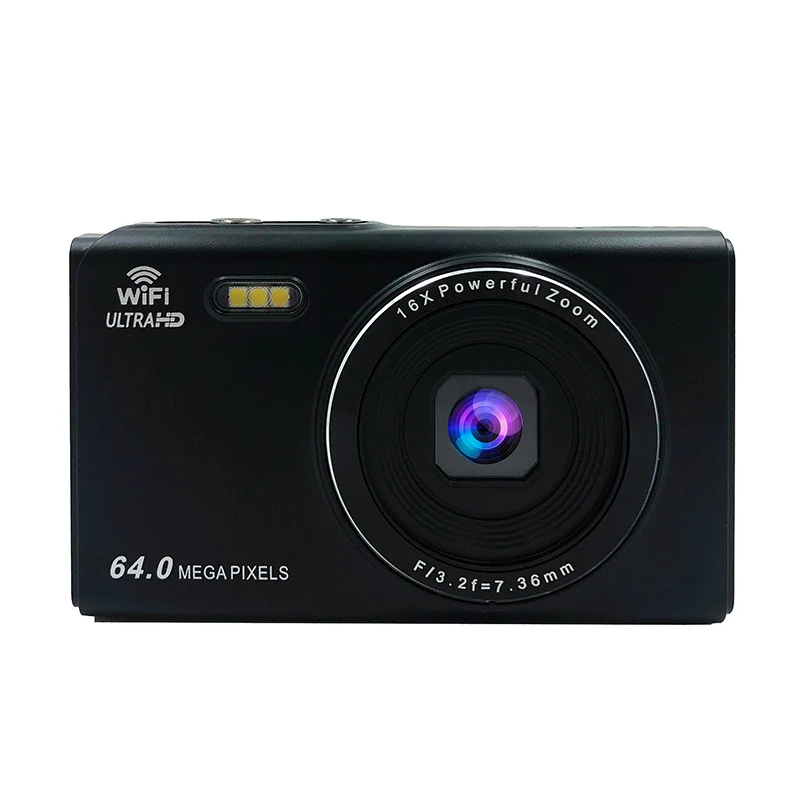 4K Digital Camera 64MP 16* Digital Zoom Portable Small Cam for