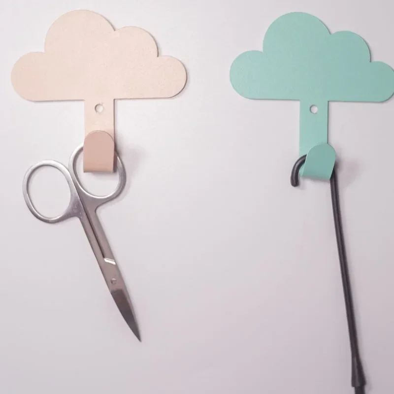 Cute Cloud Self Adhesive Wall Door Hangers Clothes Hat Storage Racks Home Decor Key Holder Towel Coat Hooks Kitchen Organizer