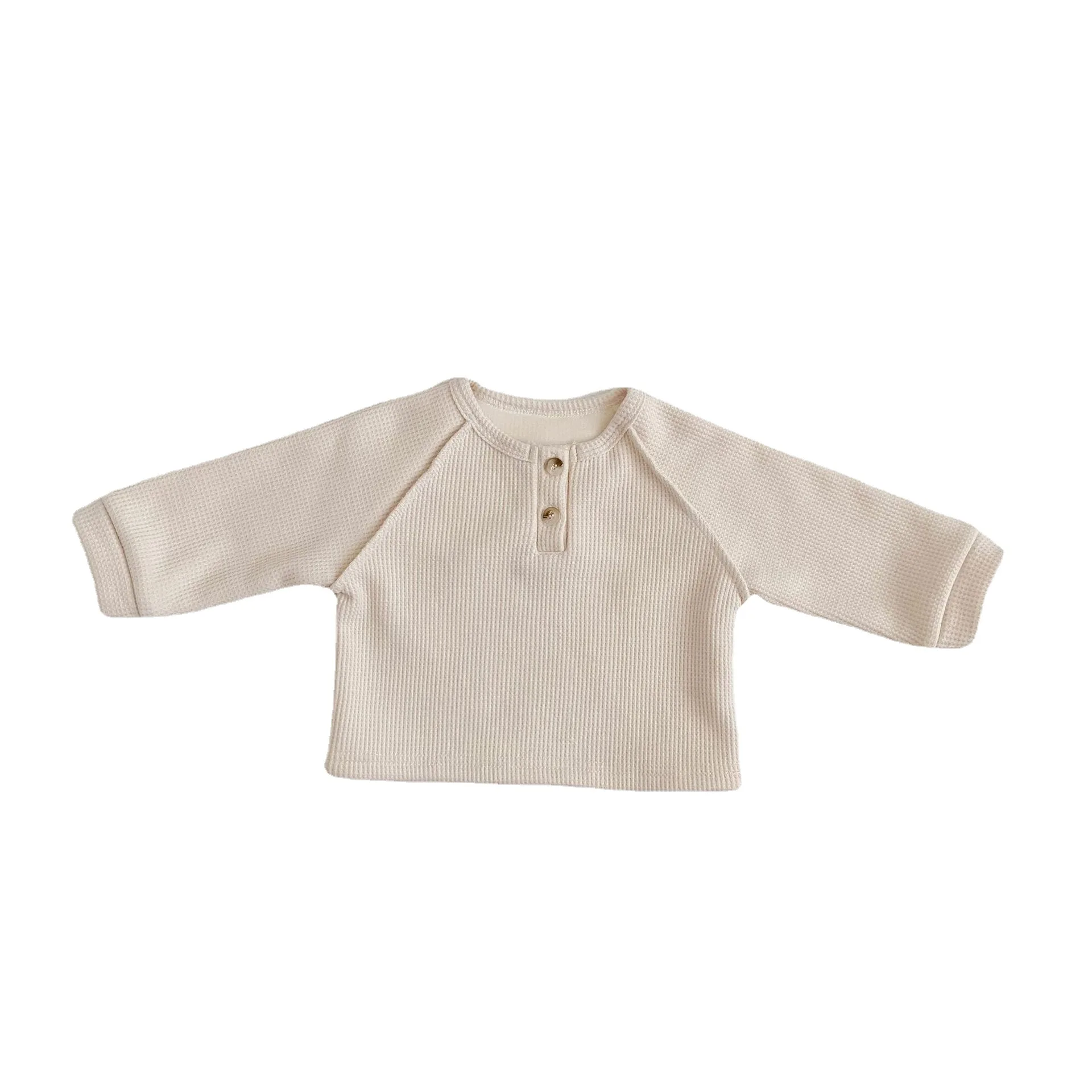 Style Casual Children's Wear New Spring And Autumn Simple Rotator Sleeve T-Shirt For Boys And Girls 3-24 Months Sweater Top