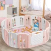 16 Panels Baby Safety Playpen Kids Safety Activity Play Center w/ Drawing Board 4