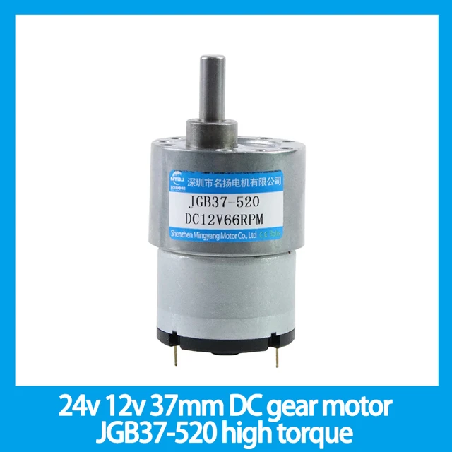 24v 12v Micro Dc Gear Motor Jgb37-520 Speed Regulation High Torque Gear  Small Low Speed Motor - Dc Motor - AliExpress