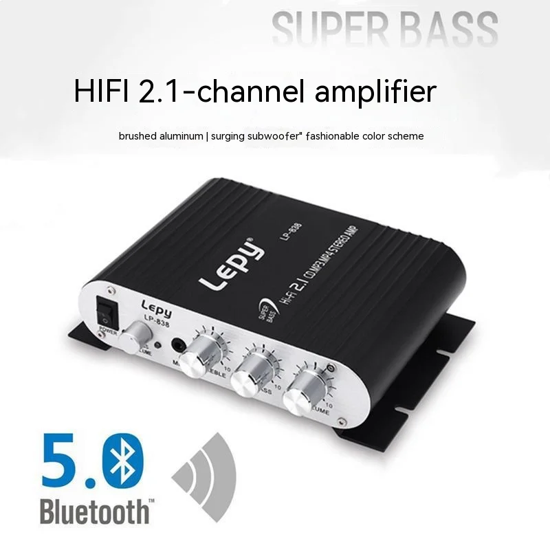 Lepy lp-838 블루투스 서브우퍼 앰프, 2.1 채널 미니