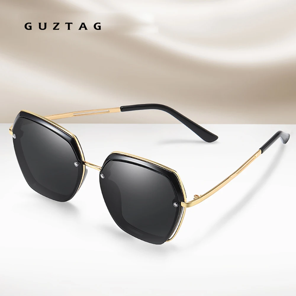 

GUZTAG Women Sunglasses Retro Fashion Vintage Large Polarized UV400 Gradient Lens Ladies Outdoor Sun Glassess for Female G2212