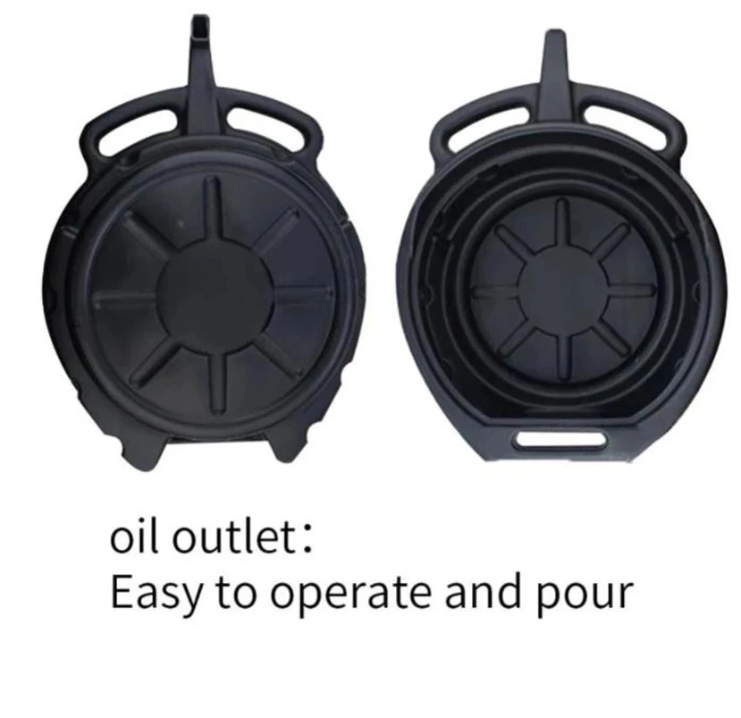Car Wash Bucket 1pc 10L/15L Plastic Oil Drain Pan Wast Engine Oil Collector Tank Gearbox Trip Tray For Repair Car Fuel Fluid Change Tool