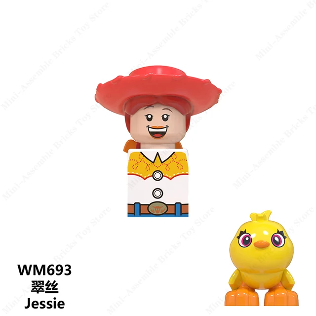 Disney Mini Action Toys Figures Building Blocks Cartoon Toy Story Mickey Mouse Winnie The Pooh Frozen Stitch Donald Duck Bricks 693