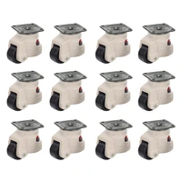 12 Pcs Retractable Leveling Casters Industrial Machine Swivel Caster Castor Wheel for Office Chair Trolley 220lbs  1