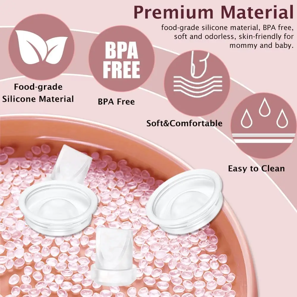 Duckbill Valves and Silicone Diaphragm Compatible with Momcozy V2/V1 Breast Pump Replacement Accessories,For Momcozy V2/V1 Parts 3