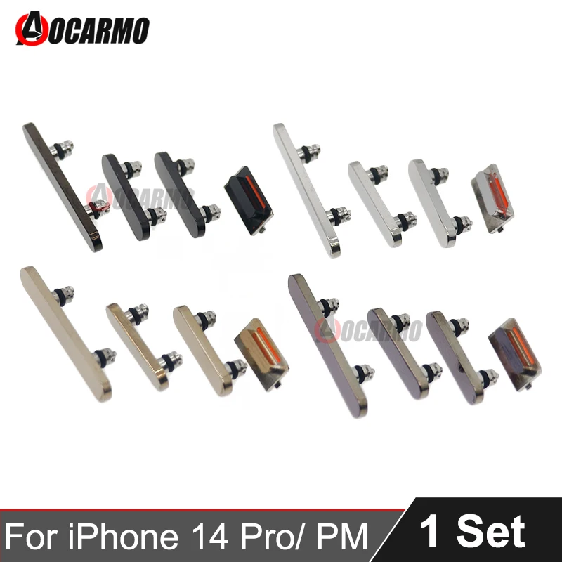 Phone Switch Key Power Volume Control Button For Apple iPhone 14 Pro Max 14Pro 14PM Full Set Side Replacement Parts