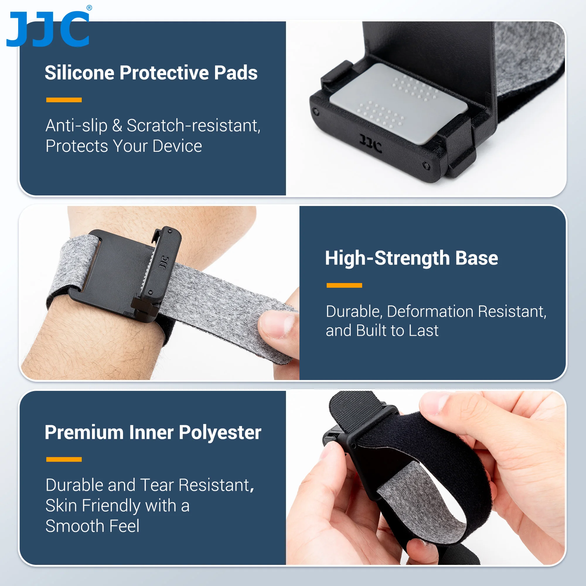 Support Caméra Action 360° - Montre, Bandeau, Aimant - Lot de 3