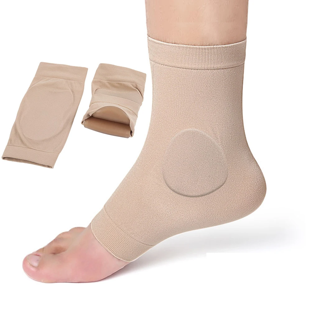 Heel protectors Achilles Tendon Heel Protector Compression Padded Sleeve Socks Bursitis Tendonitis Tenderness 1 Pair