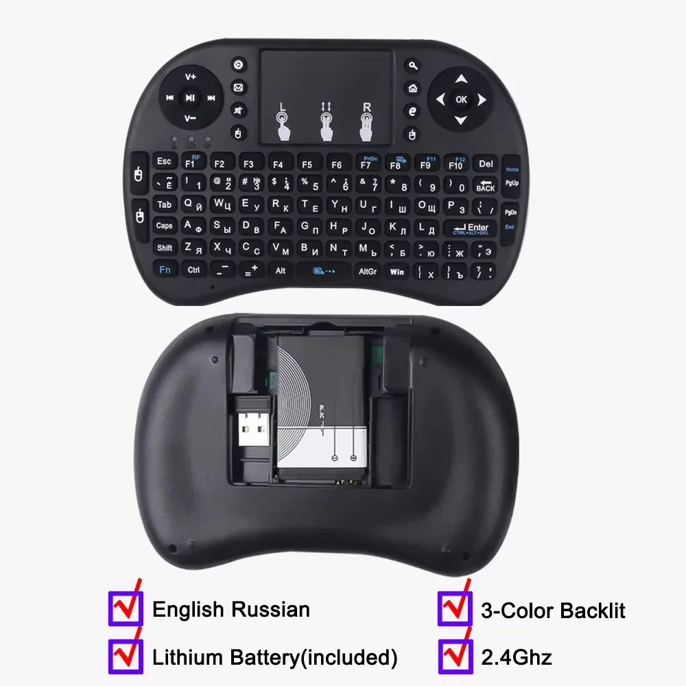 Enhanced Wireless Mini Keyboard with Touchpad & Backlit Options