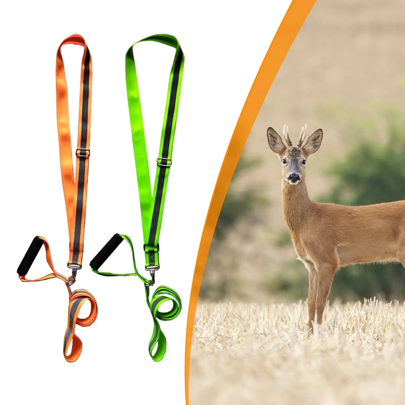 Deer Drag and Harness Wear Resistant Grip Handle Multifunctional Deer Hunting Pull Strap Hunting Gear Dragging Pull Rope