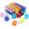 30PCS Mahjong Dice Transparent Colored Cubes 16MM Leisure Time Drinking Party Games For Adults Juegos De Mesa Divertidos 6