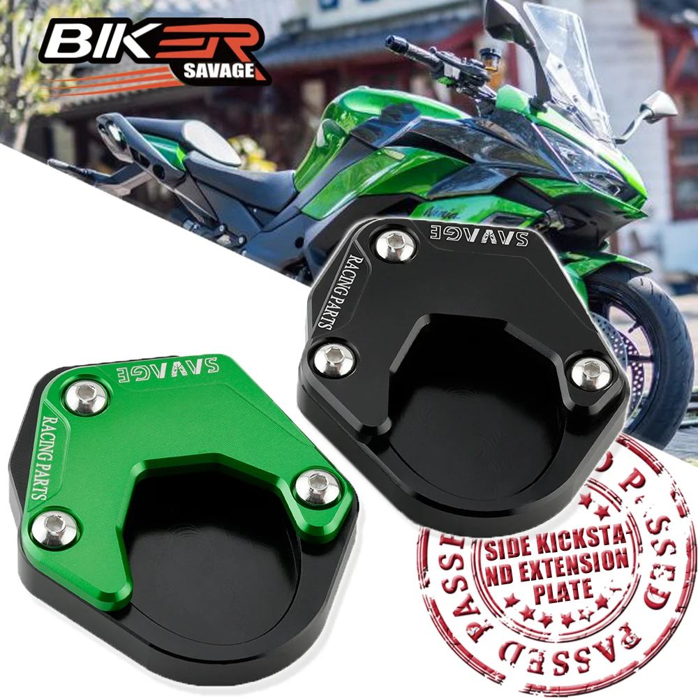 Stand Extension Plate For Kawasaki Versys 650 Ninja Z 400 1000 Sx Motorcycle Cnc Part Moto Side