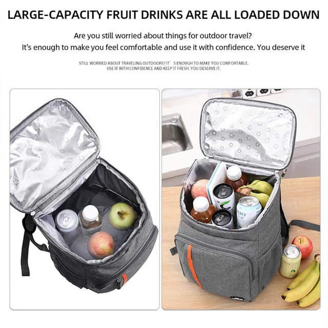 Insulated Cooler Backpack Leakproof Cooler Bag Lightweight Backpack Cooler for Lunch Picnic Fishing Hiking Camping Park