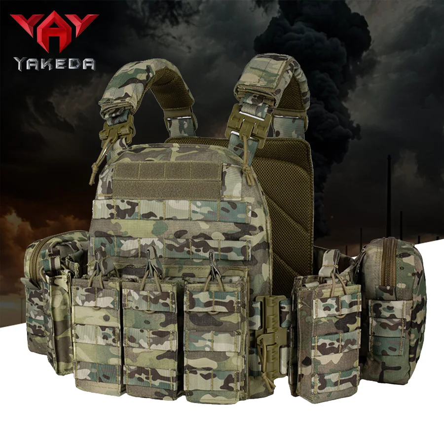 YAKEDA training vest MOLLE quick release tactical vest multifunctional outdoor vest