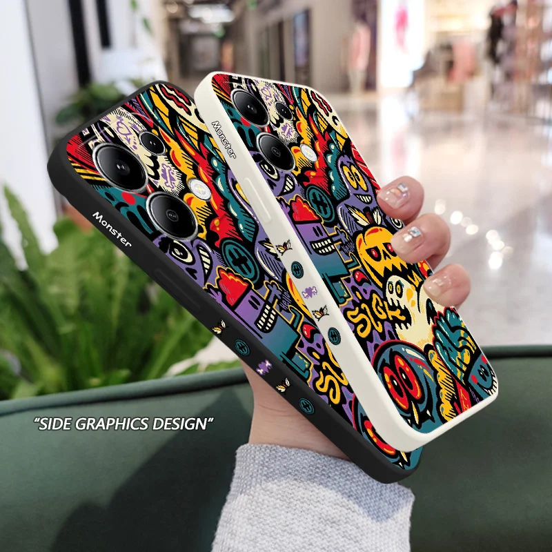 Liquid Silicone Pumpkin Monster Phone Case Cover