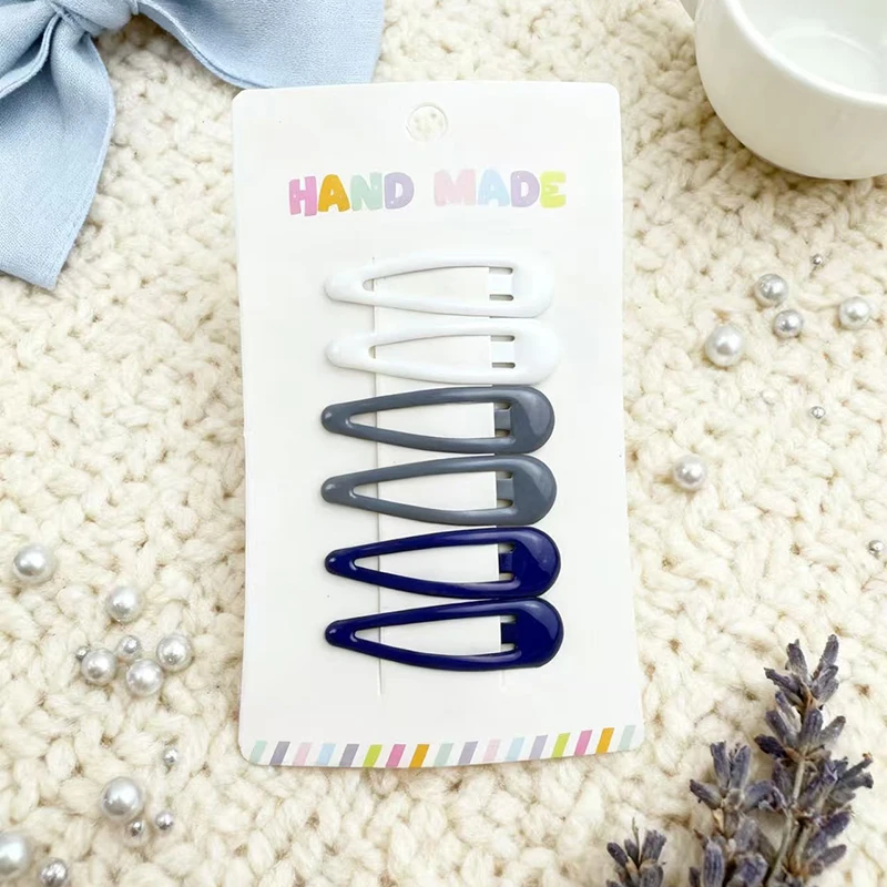 6/10 Stück Bunte Haarspangen Einfache Bonbonfarbene Haarklammern Süße Geometrische Metall-Haarspangen Kopfschmuck Haaraccessoires – Detail 6