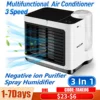 Portable Air Conditioning Fan 3 Speeds Mini Air Conditioner Anion Purifier Humidifier Desktop USB Air Cooling Fan Air Cooler 1