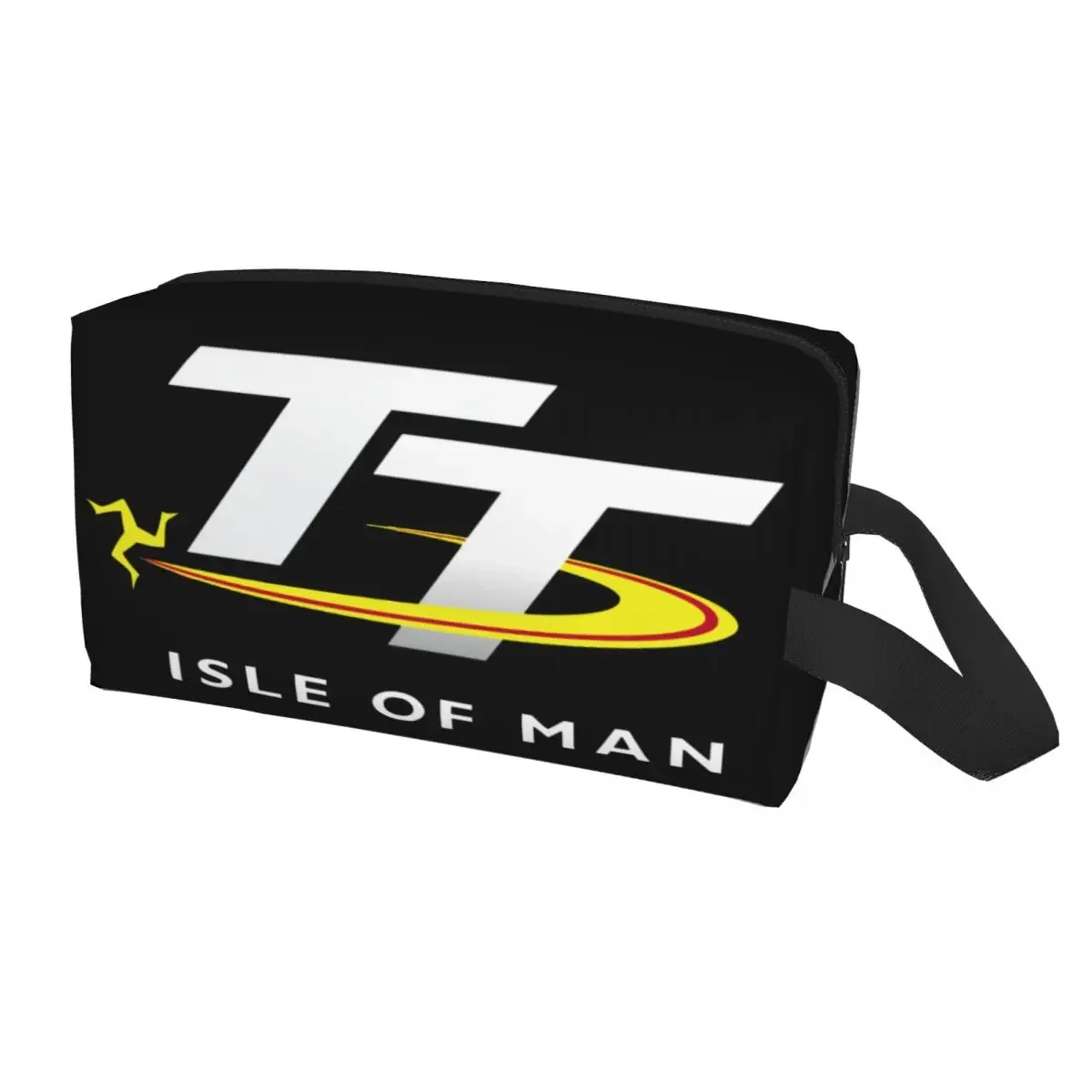 Motorcycle Sport Isle Of Man TT Races Makeup Bag for Women Travel Cosmetic Organizer Kawaii Storage Toiletry Bags