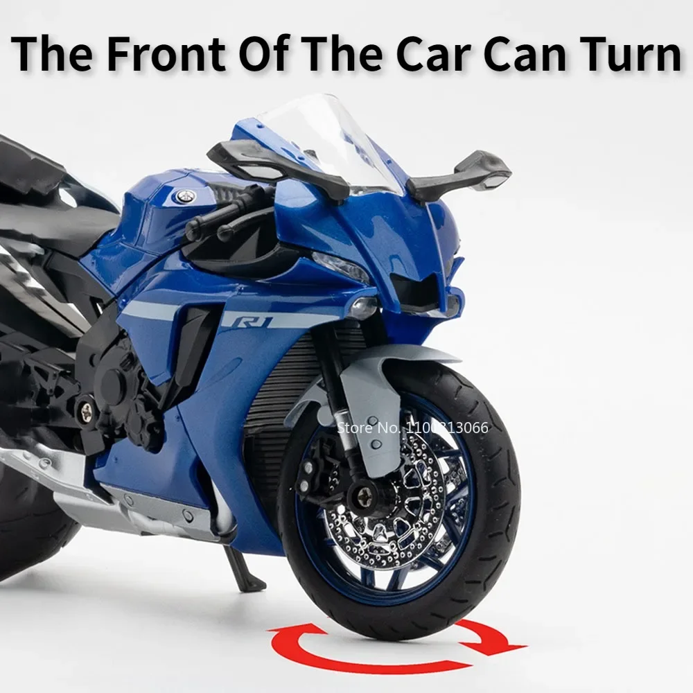 1:12 Scale Yamaha R1 Motorcycle Alloy Car Toys Metal Diecasts Motorcycles Model with Light and Sound Vehicle for Children Gifts 4