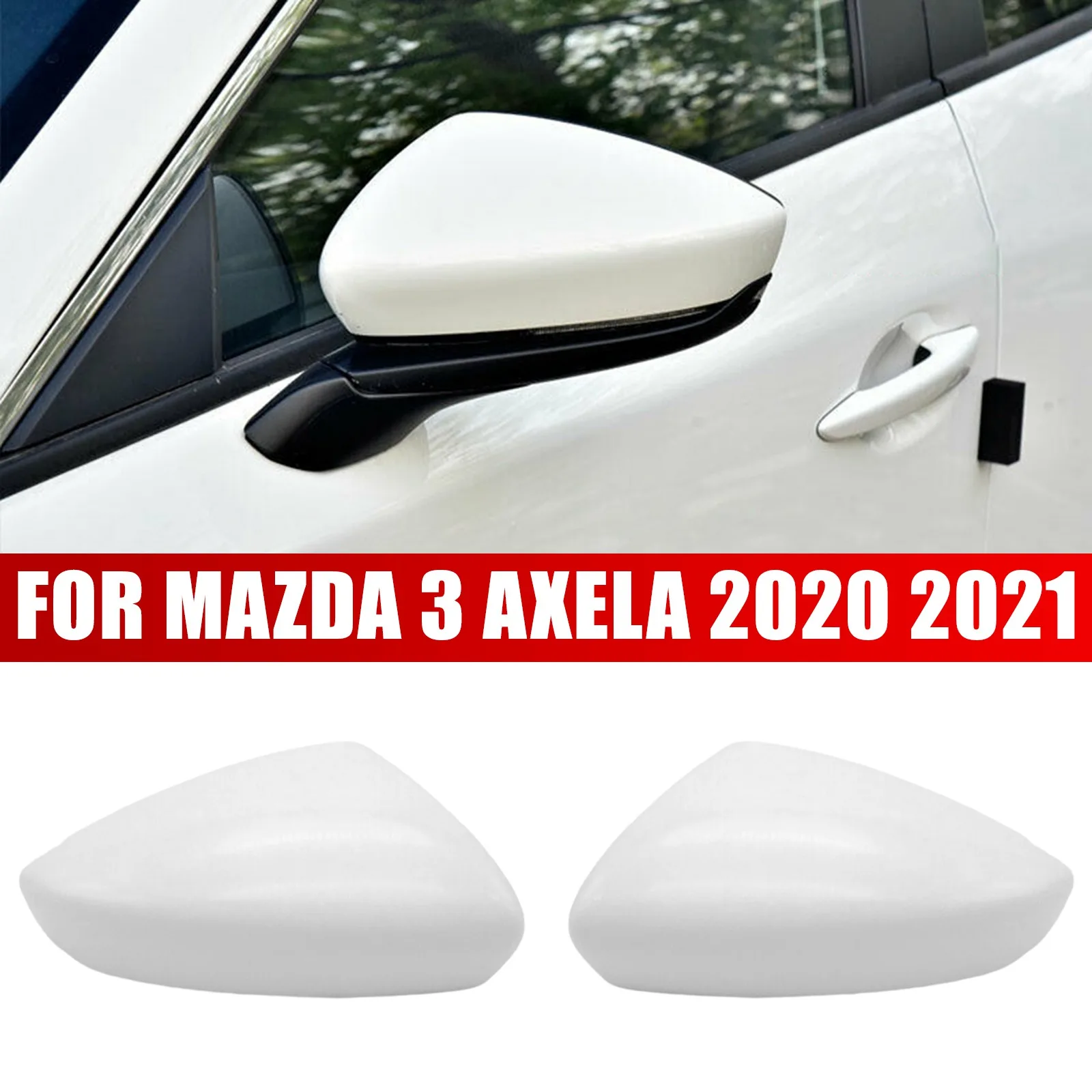 

Car Caps Rearview Mirror Covers Caps Shell Housing For Mazda 3 Axela 2020 2021