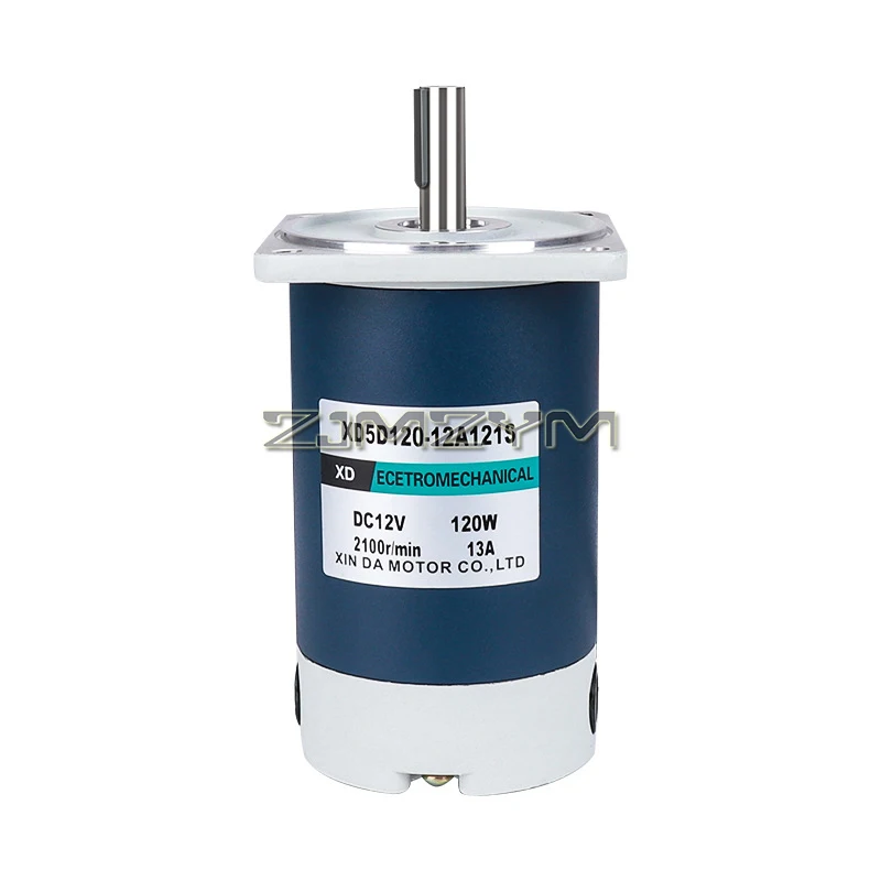 

Электродвигатель с постоянным магнитом, постоянный ток 12 В, 24 В, высокая скорость 1800 об/мин, 3000 об/мин, 120 Вт, Реверсивный Электродвигатель с высоким крутящим моментом