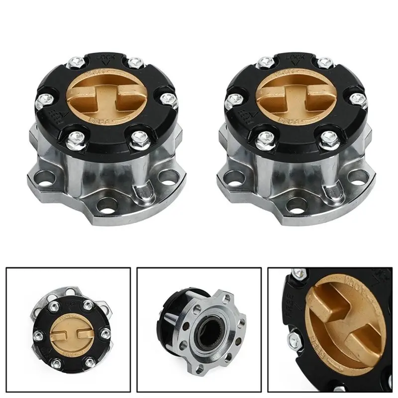 클러치 4353060130 43530-60130 2Pcs 프리 휠 허브 RH & LH 세트 Toyota Land Cruiser Prado 1990-2007 휠 잠금 허브