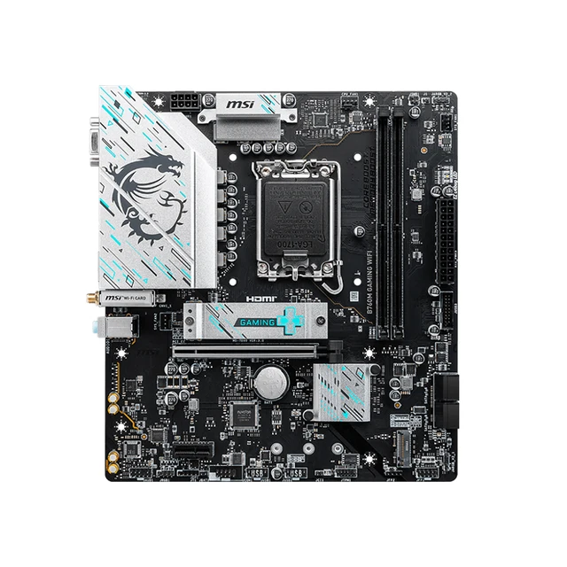 MSI 128GB LGA1700 B760M GAMING WIFI bricolage ordinateur de jeu carte mère intel 12e/13e génération prêt, double PCle 4.0 M.2, ARGB Sync 2