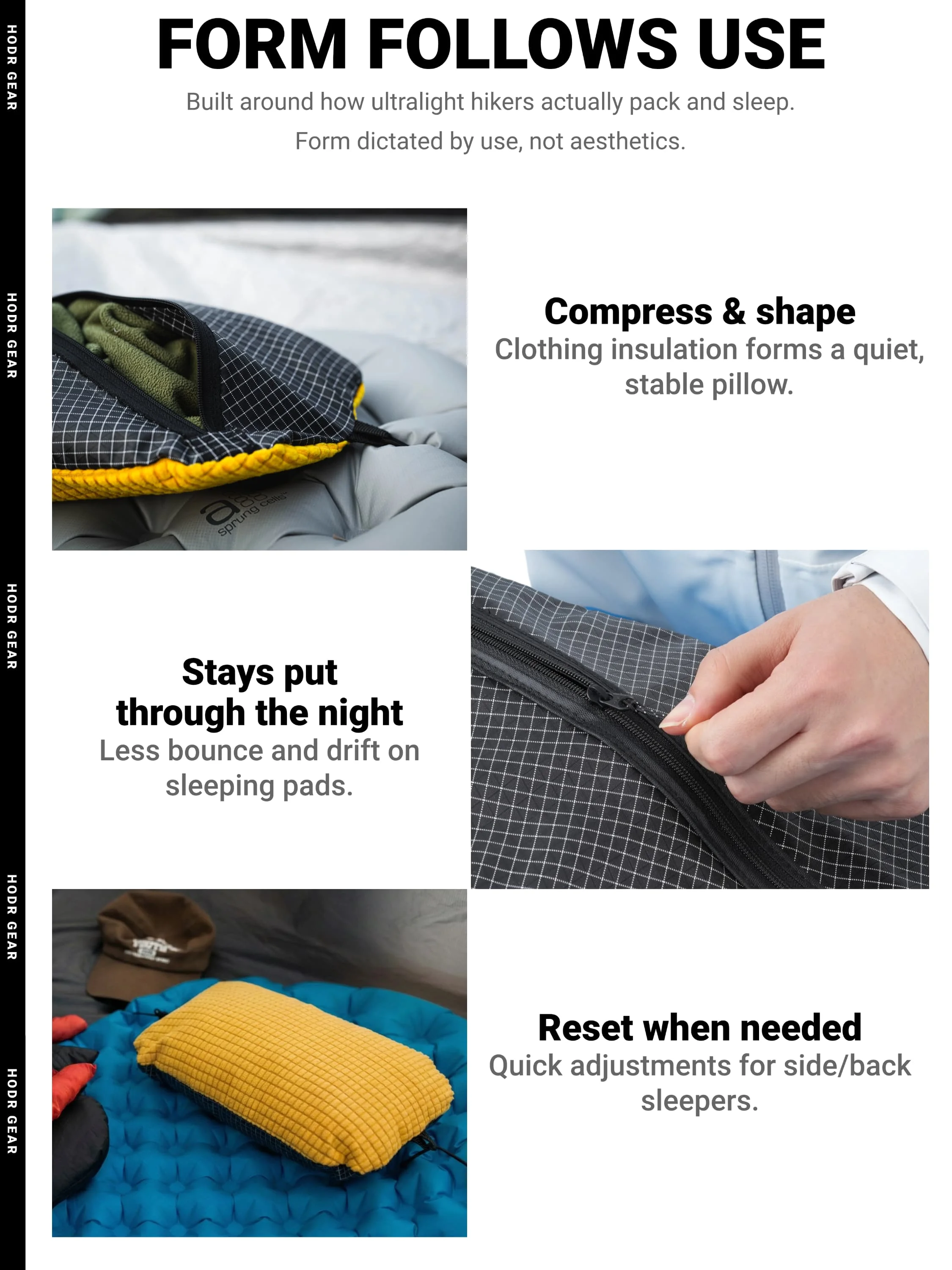 Ultralight Stuff Sack Pillow 60g UHMWPE Camping Hiking Storage Organiser