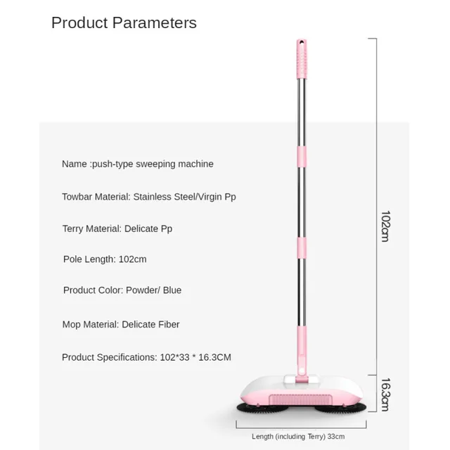 Magic Broom Kézi Push Porszívó Padló Otthoni Kiegészítők Konyha Seprő Porgép Fogantyú Háztartási Termékek Lusta Seprőgép Mop - Image 6