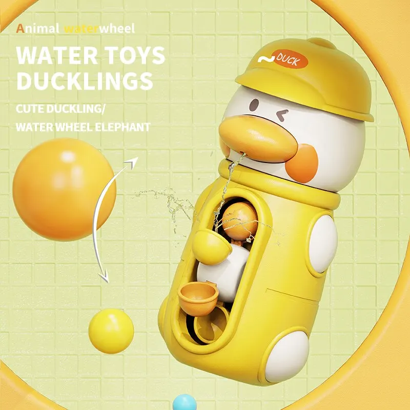 Bath Bathtub Toys for Toddlers 1 2 3 Years Old with Rotatable Waterwheel.Bathroom Water Scoop Fun Bath Toys for Toddlers 4