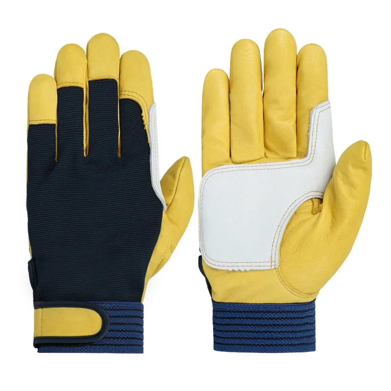 Work Gloves Sheepskin Driver Safety Protection Wear Safety Workers Welding Gloves Repair Protective 1 pair