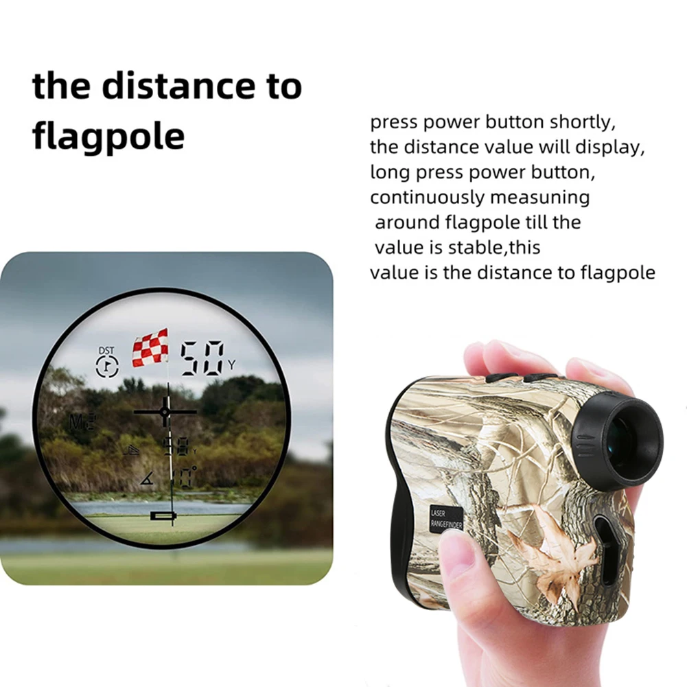 500m Digital Golf-Monocular Range Finder Distance Measure Hunting Rangefinder Camouflage Range Finder With 6X Magnification