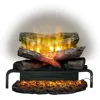Electric Fireplace Log Insert - 20 Inch Faux Wooden Logs, Plug in Electric Heater + Glowing Ash Mat; Remote Control Included 4