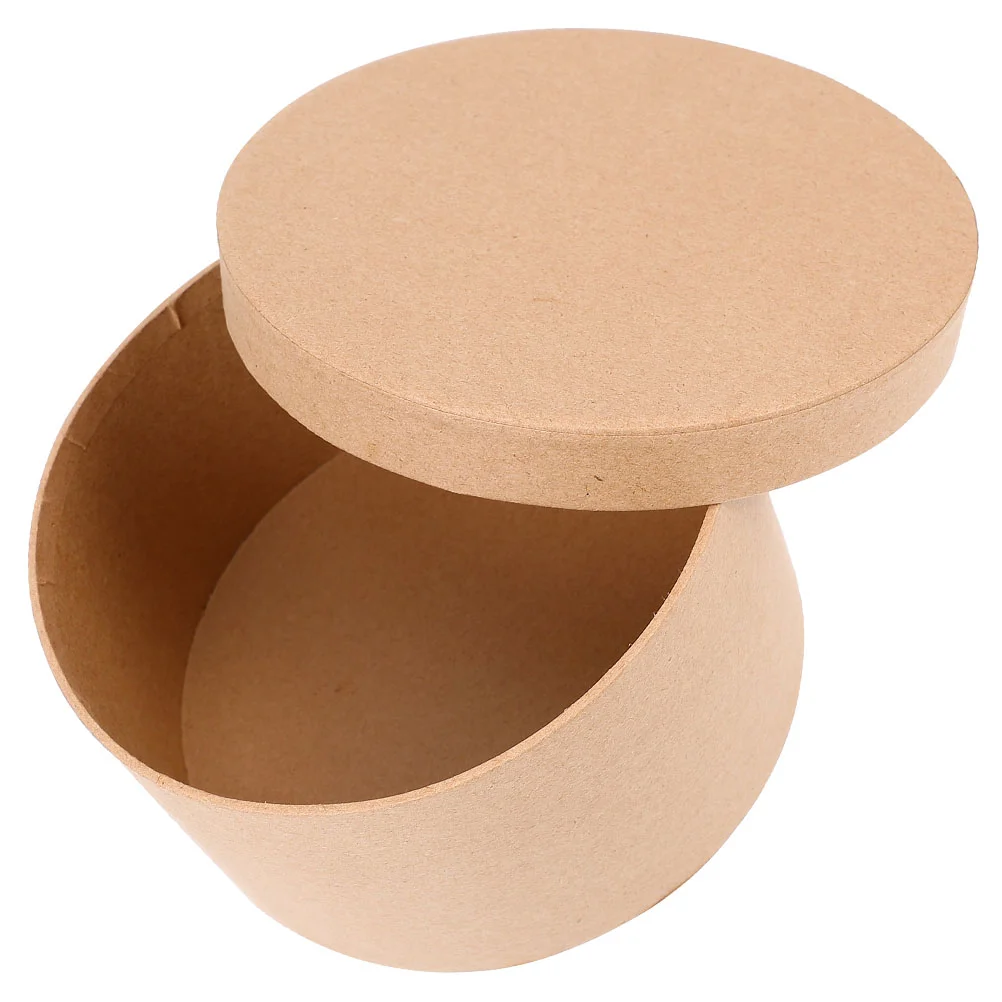 

Gift Box With Lid Round Shaped Box Jewelry Storage Box Chocolate Flowers Packing Box Kraft Paper Gift Box Packaging Carrier
