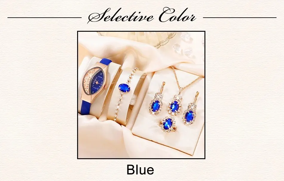 S11ec4f567f6c458d9ad31ac4761f221ab 6PCS Set Women Fashion Quartz Watch Female Clock Rhinestone Dial Luxury Brand Design Women Watches Simple Ladies WristWatch Mallzona