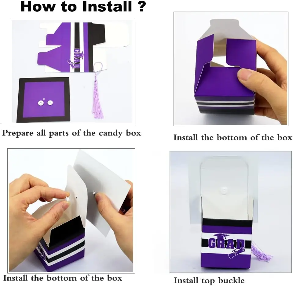 24/48 Sets Graduation Rubber Duck Cap Gift Boxes with Mini Grad Bulk Grad Party Favor Grad Candy Boxes for Graduation 3