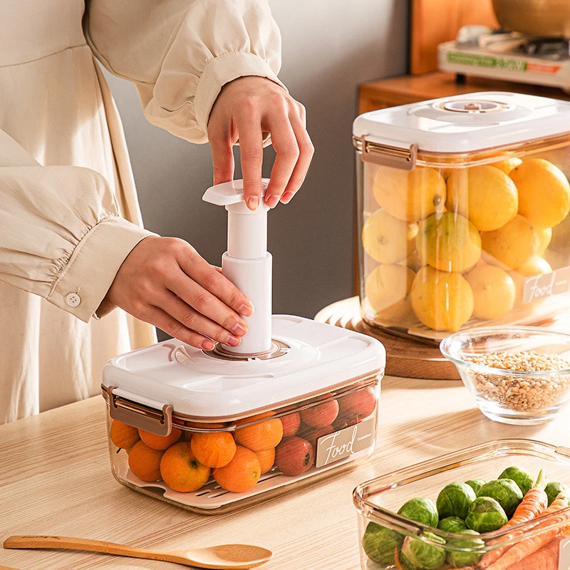 Vacuum Sealed Freshkeeping Box Refrigerator With Drain Storage Box