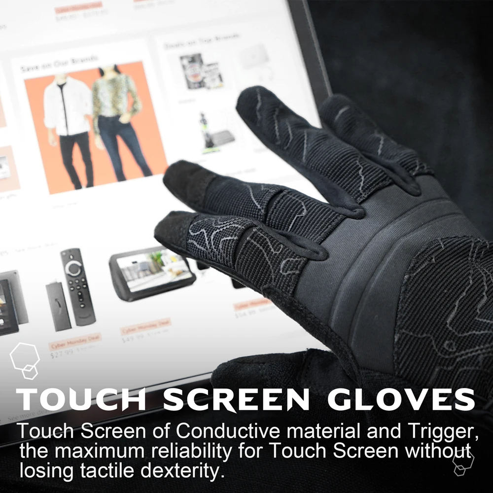 Touch Screen Tactical Gloves Cycling Outdoor Sports Bike Climbing Bicycle Sports Work Hunting Breathable Bike Riding Mittens Men 4