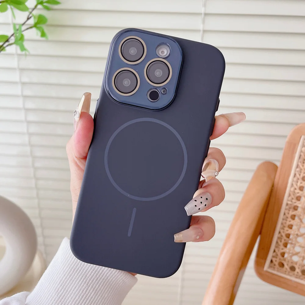Premium Glass Lens Protector with Shock-Resistant Matte Finish for Wireless Charging Phone Case
