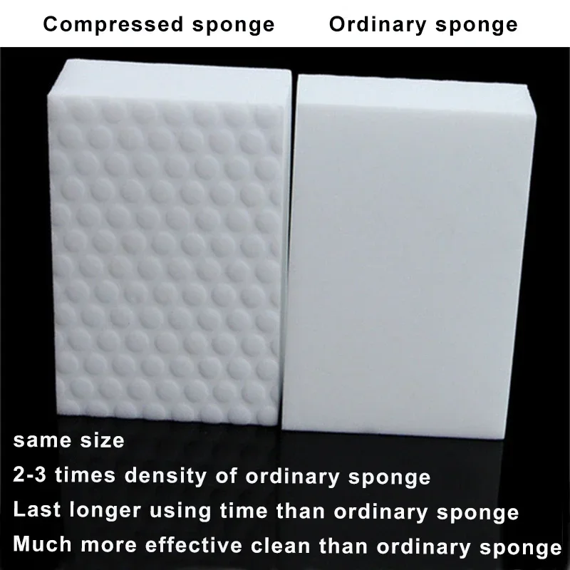ZhangJi 20 40 Pcs Melamine Sponge Compressed Magic Shoes Kitchen Bathroom Multi-function Cleaning Tools Quality Supplier 3