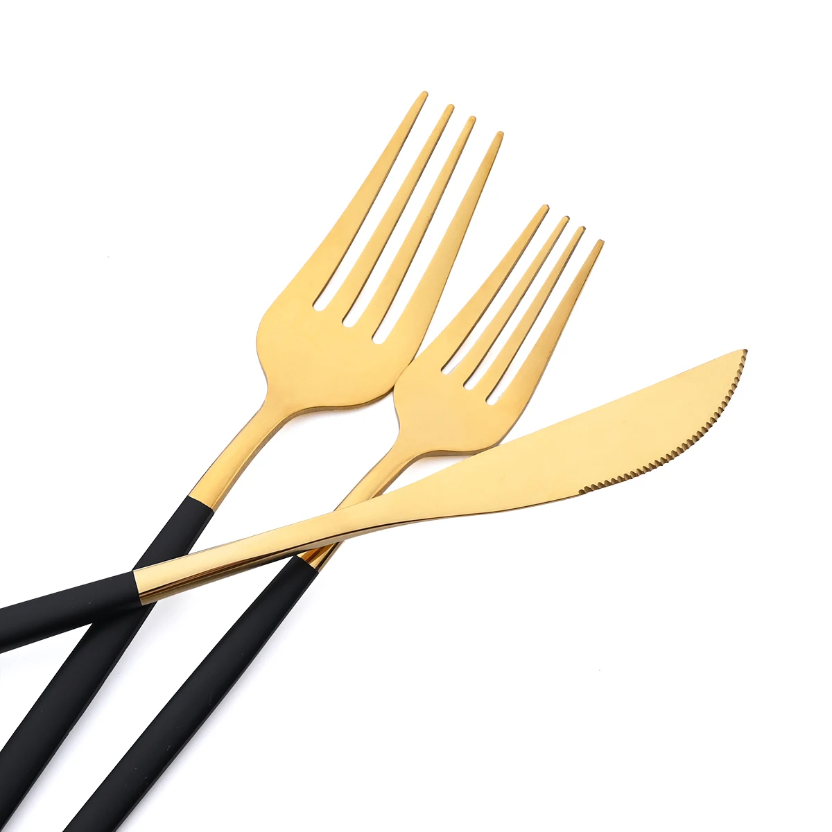 Cutlery Set Western Style Stainless Steel Knives Dessert Fork Coffee Spoon Dinnerware Flatware Silverware Party Tableware 36Pcs