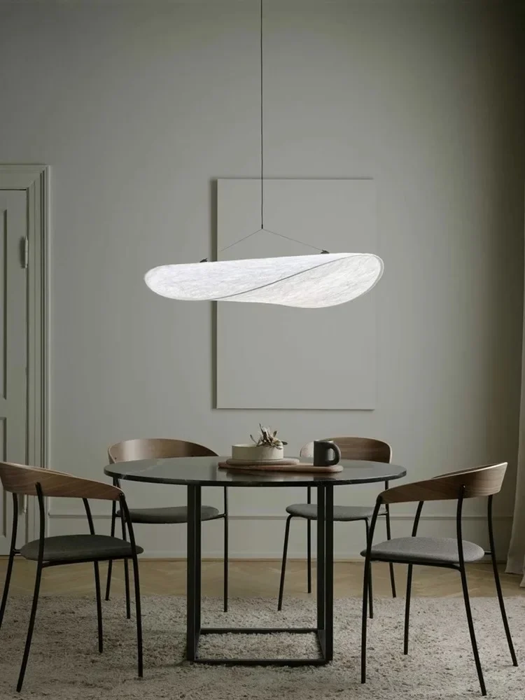 Minimalist Wabi Sabi Silk Pendant Lights Living Bedroom Bar Lustres Led Chandelier Loft Hanging Home Indoor Decor Lamps Fixtures 6